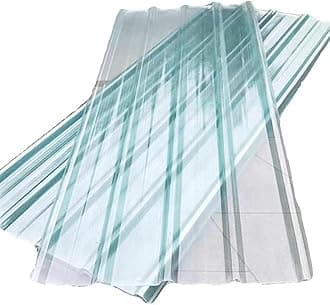 Clear Roof Sheet,Fiberglass Daylighting Panels,2mm FRP Daylighting Plate,Corrugated Roofing Sheet,Roofing Panel for Storage Shed Garage Canopy Greenhouse Replacing (35x51in,5 PCS)