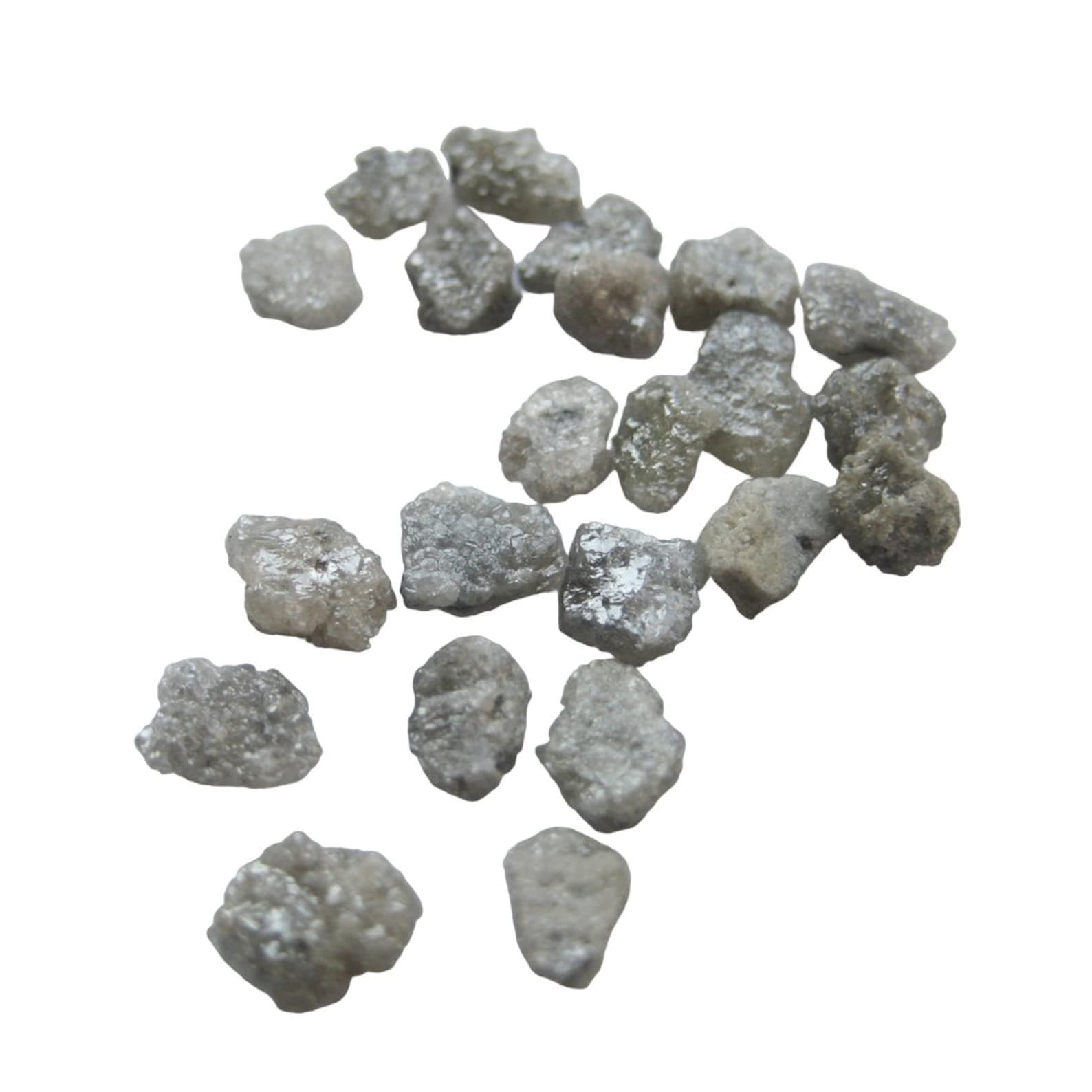 Women's 5mm White Rough Diamond, Rough Diamond, White Raw Diamond, Uncut Diamond, White Diamond For Jewelry (2Pcs To 10Pcs Options) - WRFC