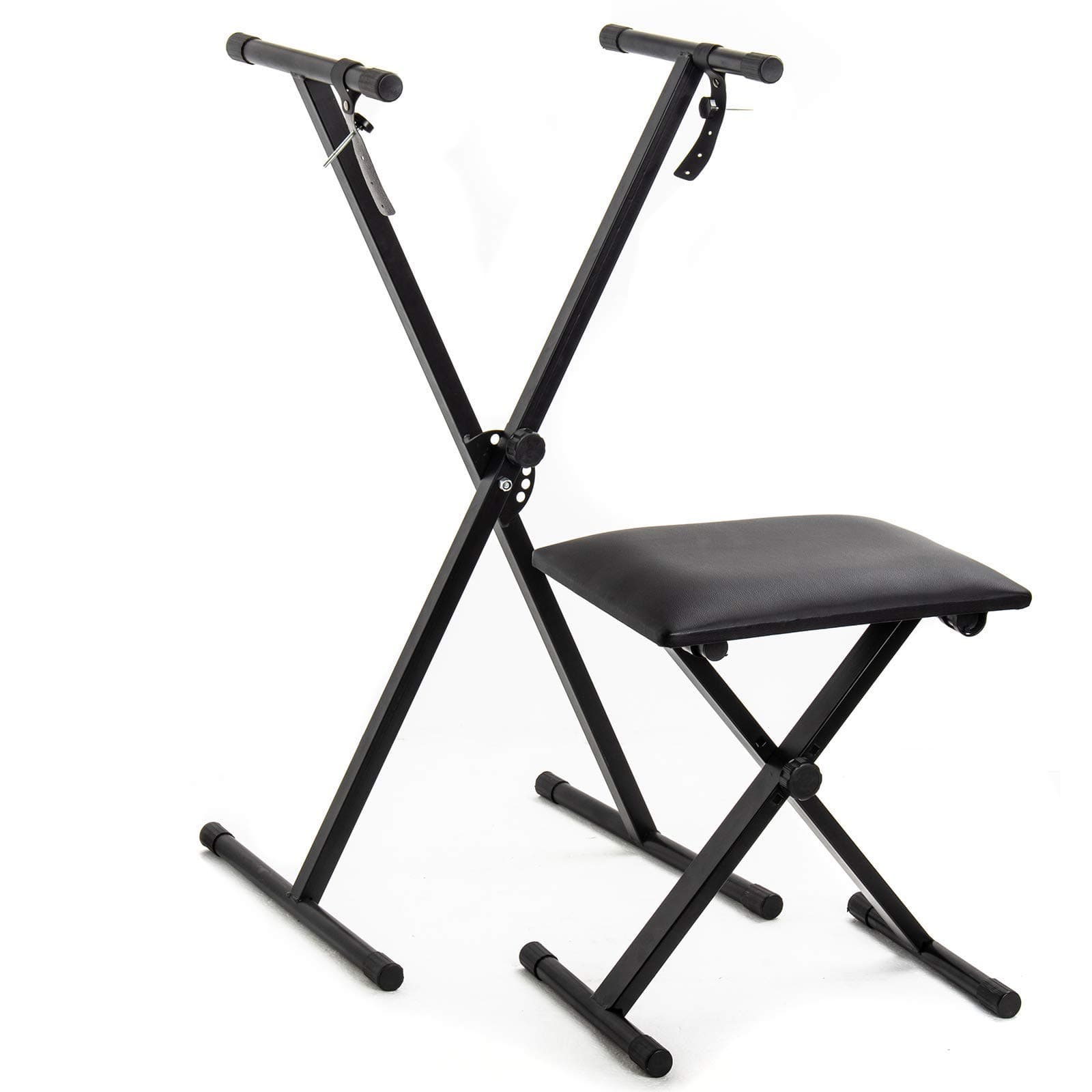 Single X Keyboard Stand with Piano X Bench Stool