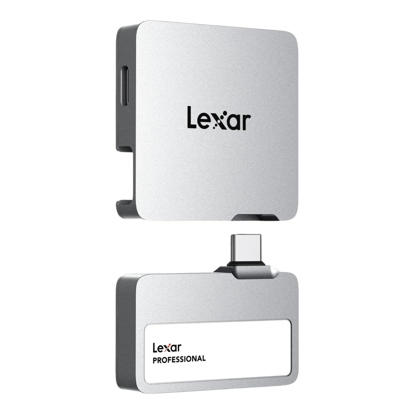 Lexar 2TB Professional Go Portable SSD w/Hub, Supports Apple ProRes, Up to 1050MB/s Read & 1000MB/s Write, USB 3.2 Gen 2, Rugged, Compatible with iPhone, PC & Mac(Silver)