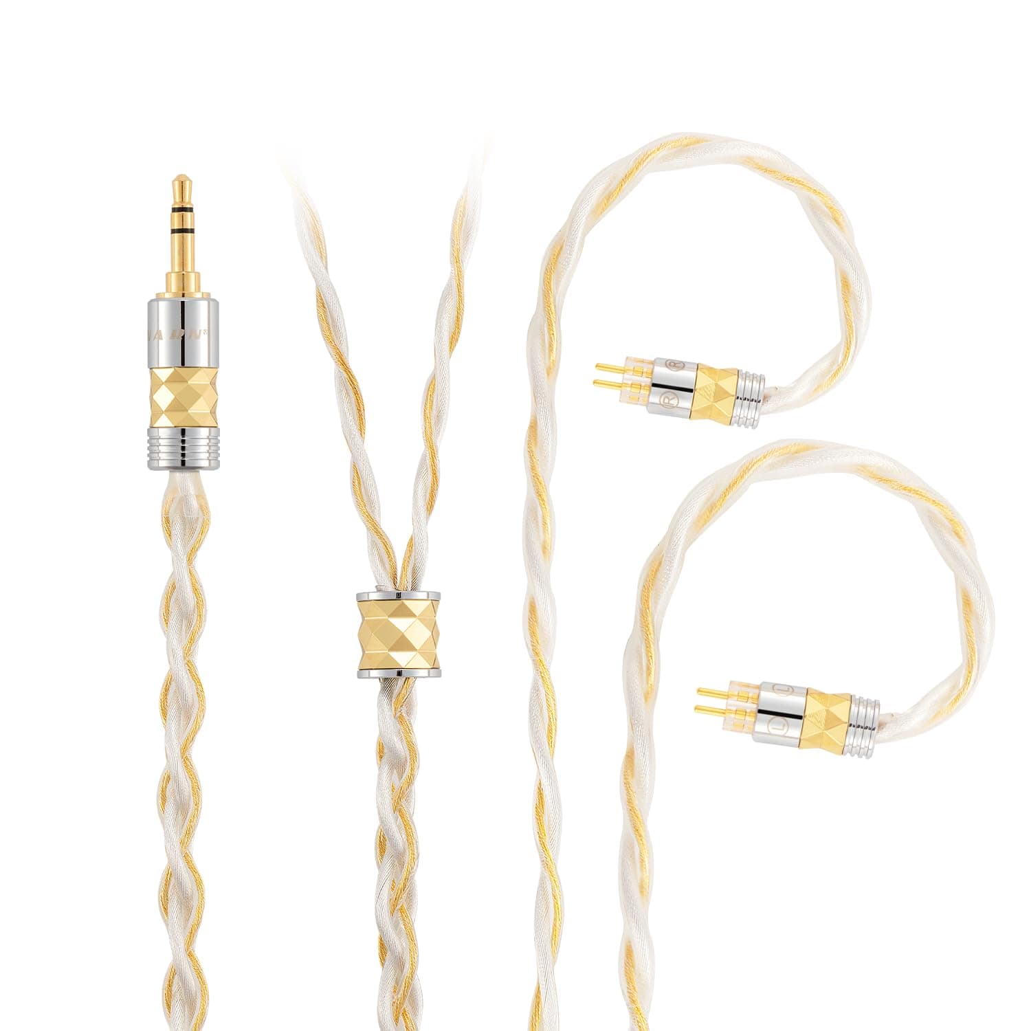 Single Crystal Copper Hybrid Earphone Cable with 2PIN-0.78mm 3.5mm Replacement Cord for Oriolus, Audeze iSINE20, LCDi3, 64audio A12t, TIA RE2000, Legend X, Billie Vision, VE6, DUNU SA6 IEMs