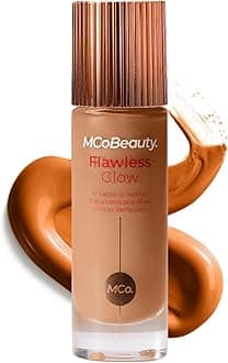 MCoBeauty Flawless Glow Luminous Skin Filter 6 Medium - 4-in-1 Liquid Foundation Primer Highlighter Makeup - Dewy Radiant Skin Tint with Squalane for Face - Buildable Glow Complexion Booster - 1 Fl Oz