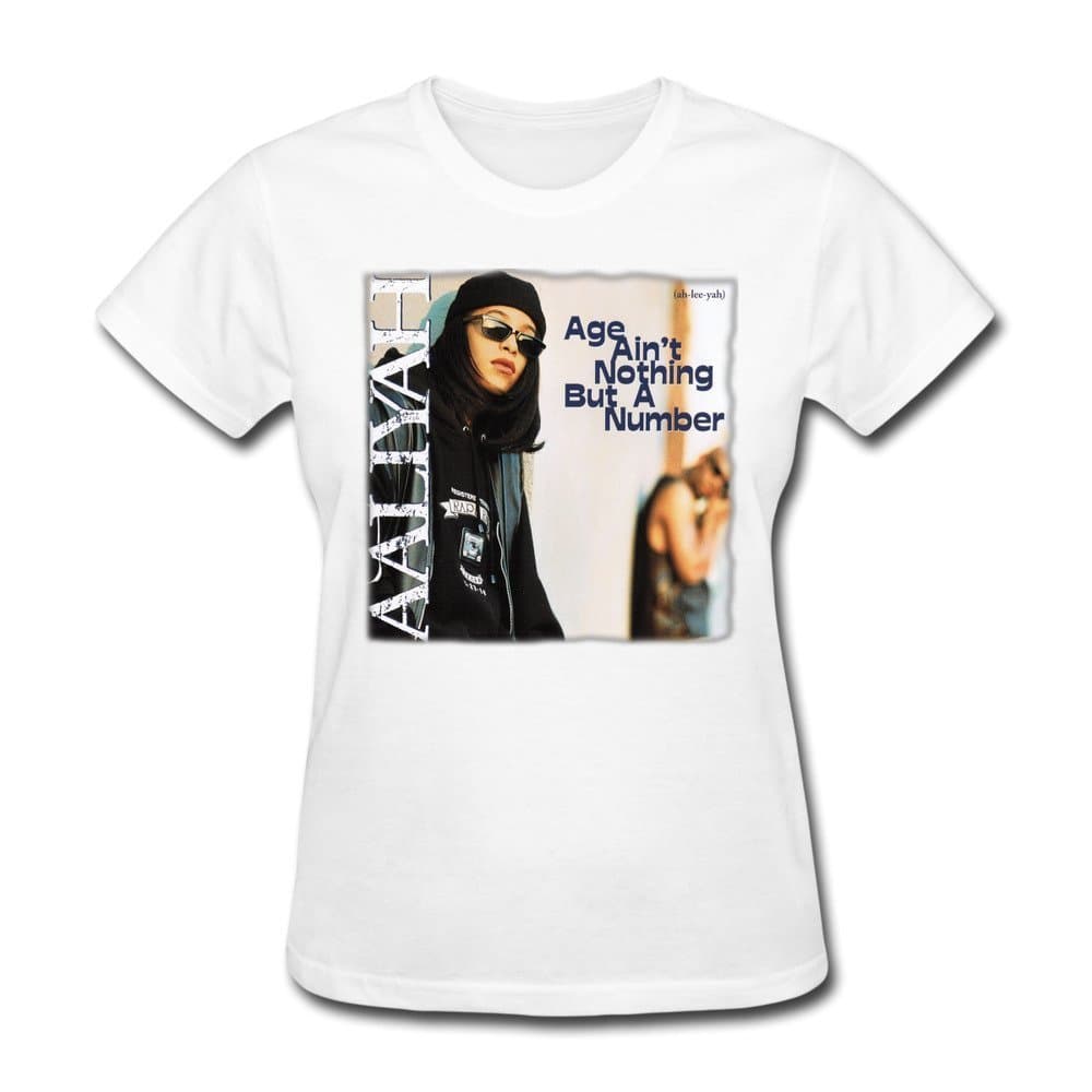 O3dnv Women's Aaliyah Age Ain't Nothing But a Number 2016 T-Shirt