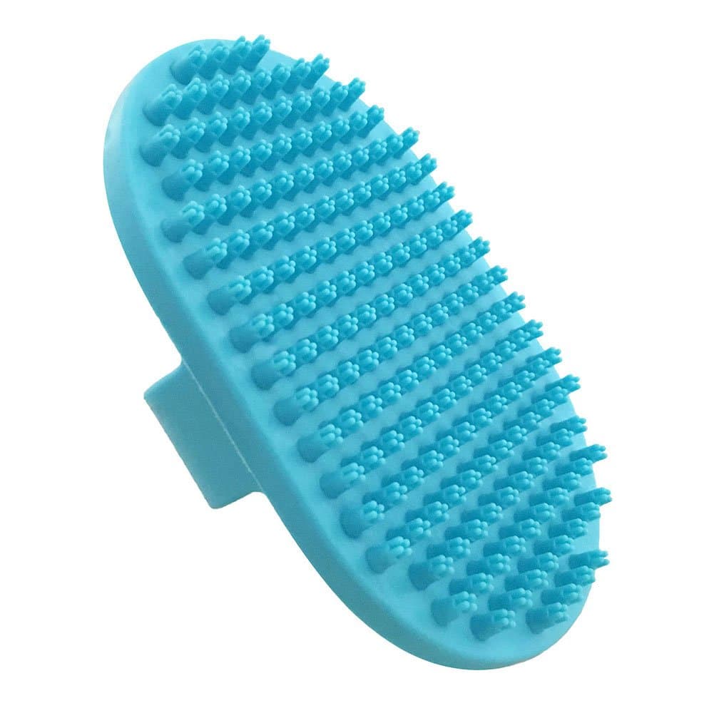 Pet Bath Brush/Soft Rubber with Massage Teeth/Curry Shampoo Washing Brush/Perfect for Dogs & Cats Grooming