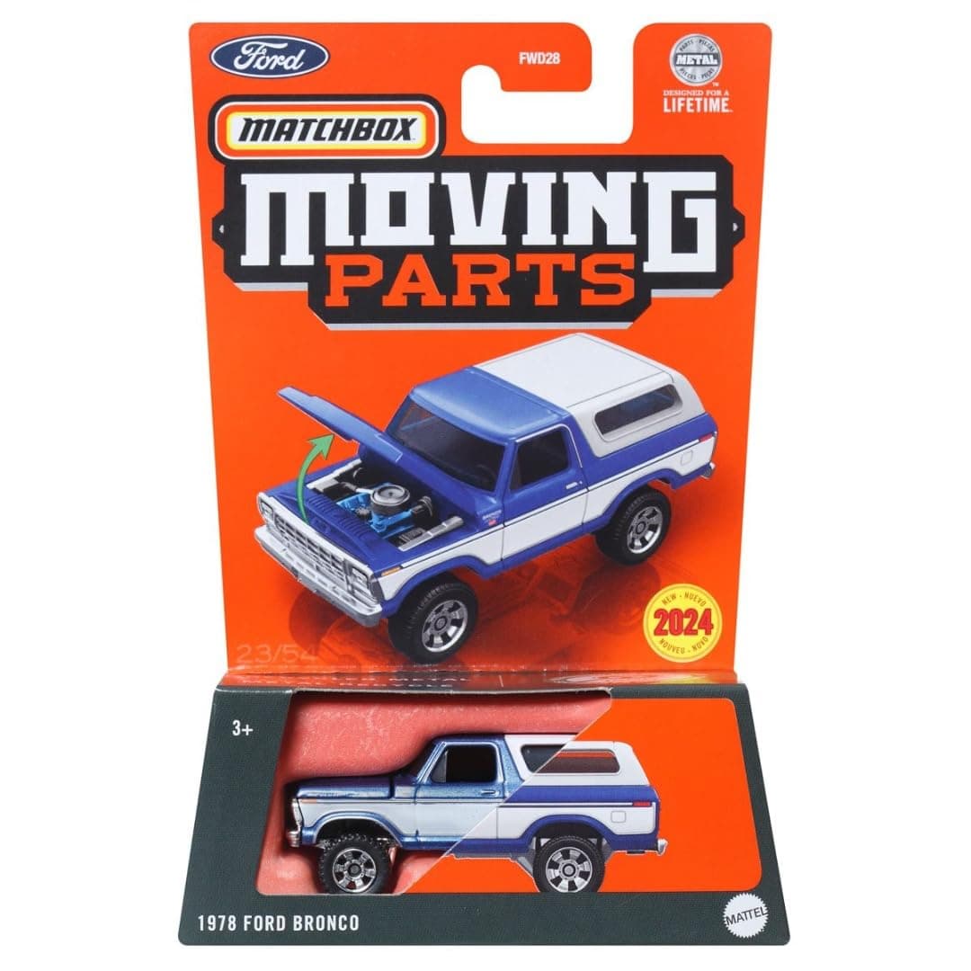 Matchbox 1978 Ford Bronco, Moving Parts [Blue/White]