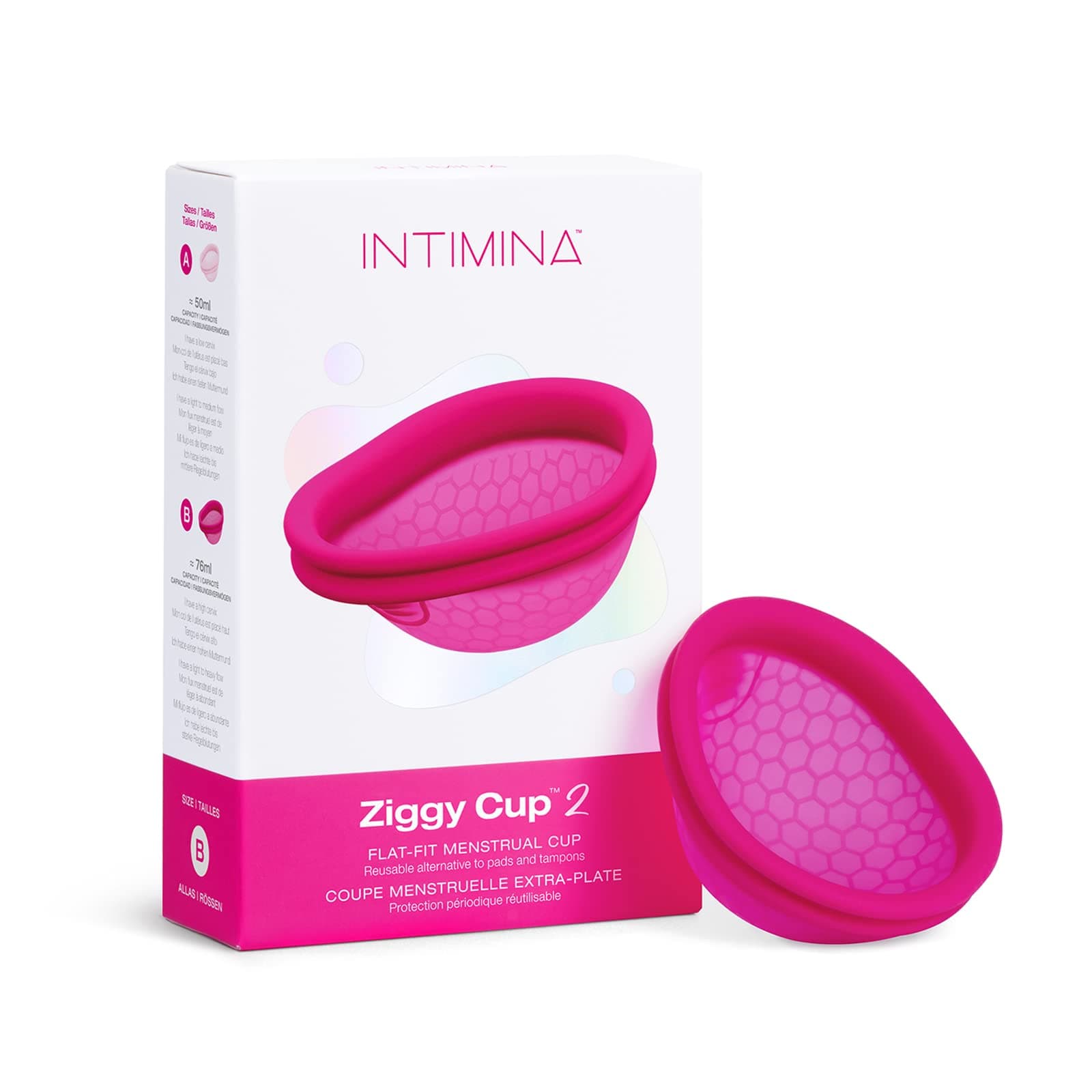 – Intimina Ziggy Cup 2 - New Generation Ultra-Thin Flat-Fit Reusable Menstrual Disc (Size B)