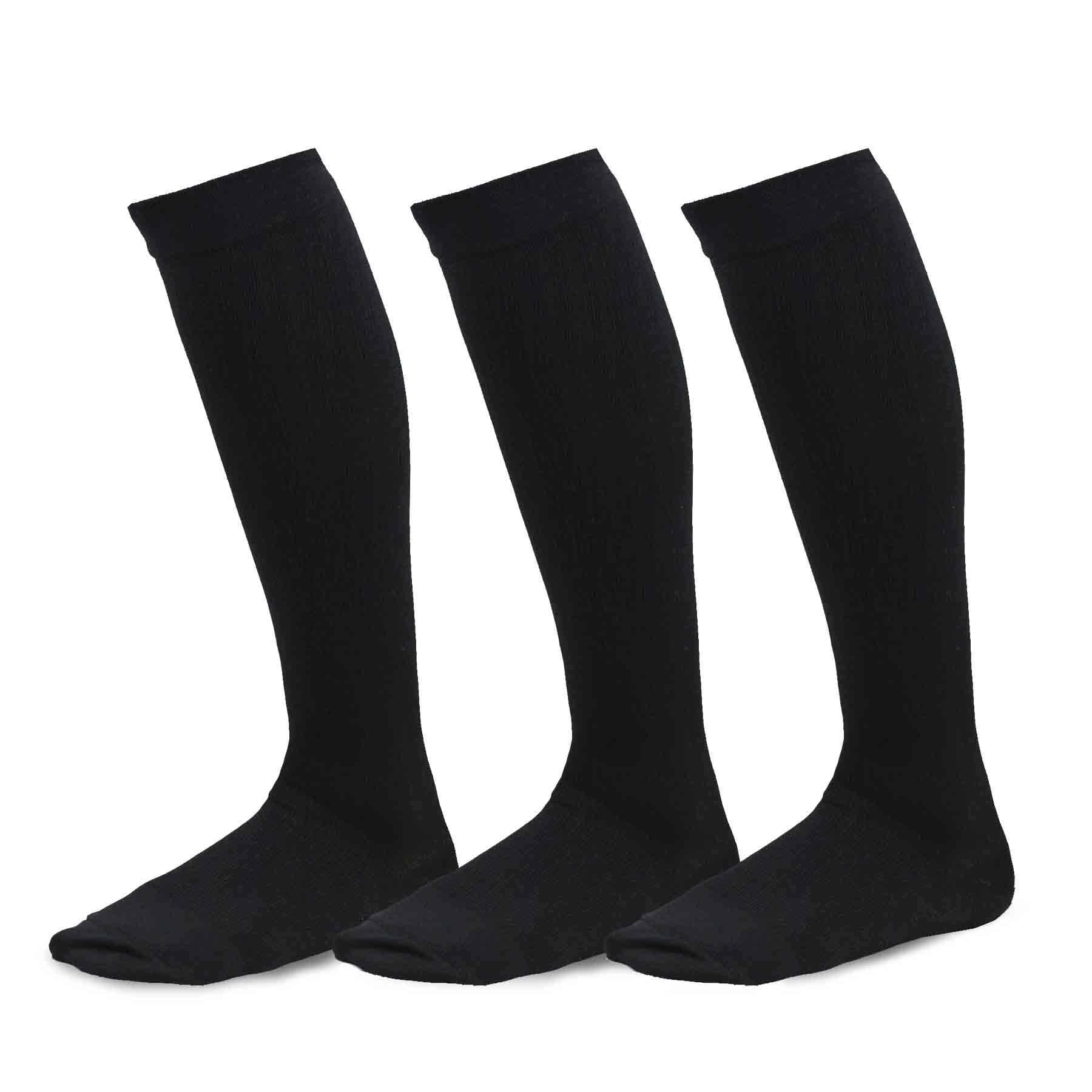 TeeHee SocksAthletic Sports Compression Socks in Viscose from Bamboo Microfiber Nylon Running Knee High Crew Low Cut for Women Men 3Pair