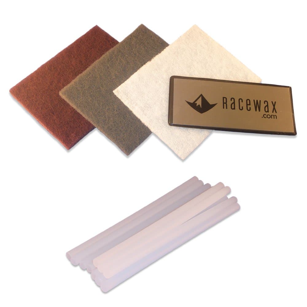 Ski P-tex Base Repair Kit: 10 ptex, Metal Scraper, 3 3M Buffing Pads