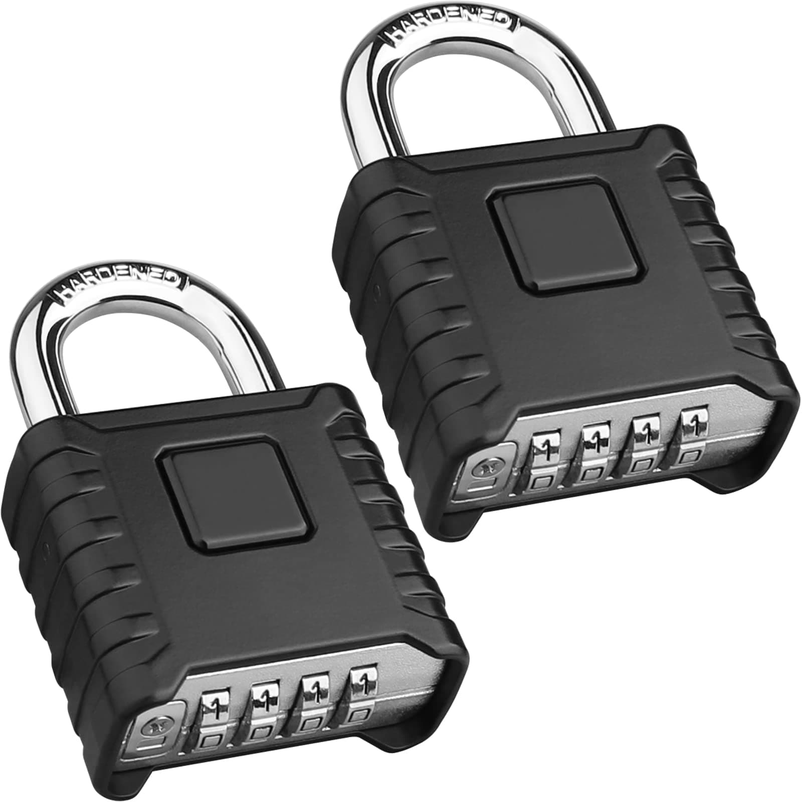 Diyife2 Pack Heavy Duty Combination Padlock, Large Outdoor Padlock[One-Button Locking] High Security Weatherproof, Design of Hidden Password Suitable for Locker, Home, School, Garage, Gate, Garden