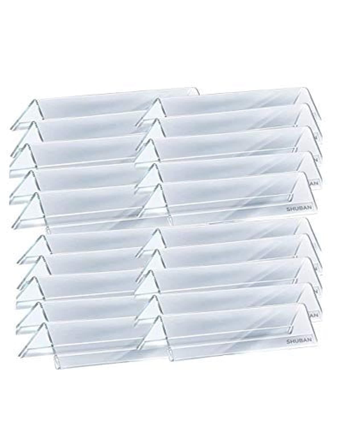 Acrylic Desk Name Plate Holder Desk Sign Frame for Table Display Blank Nameplate for Office Business Conference Meetingroom Student School Classroom (10 Inch x 2 Inch-20 Pack)