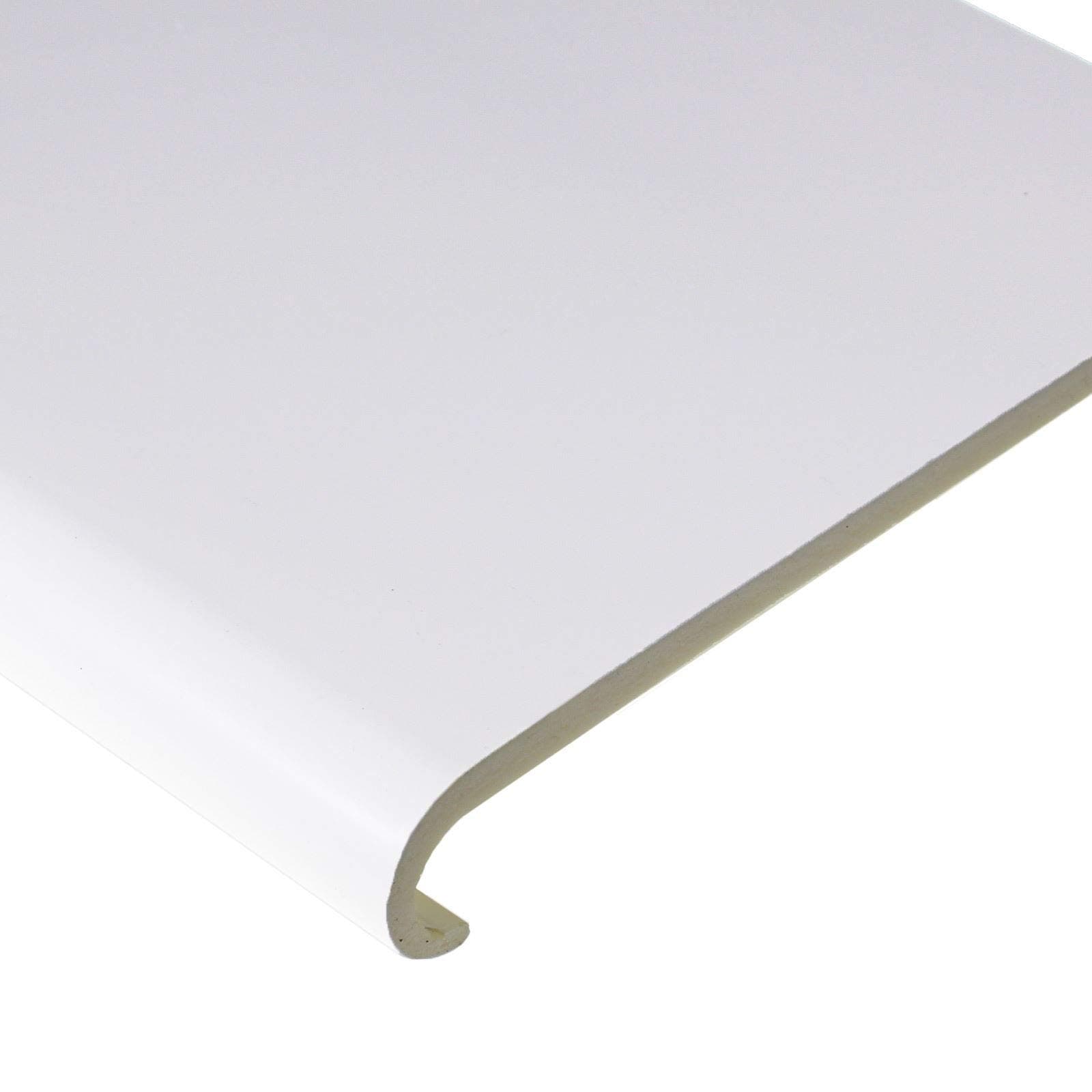 White Bullnose Window Board Capping Cover (1.25m Long) - 240mm