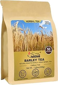 FullChea - Barley Tea, 4g X 50 Count - Premium Natural Roasted Barley Grain - Mild Baking Type - Non-GMO - Caffeine-free - Damai Cha - Digestion Support & Rich in Nutrition