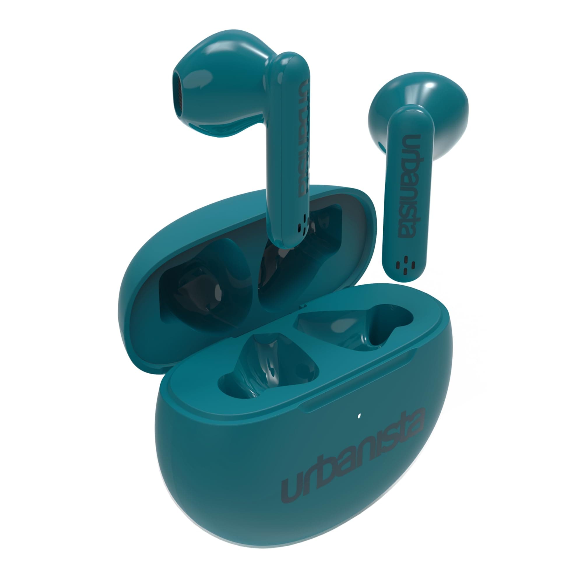 Urbanista Austin True Wireless Earbuds, Bluetooth 5.3 In Ear IPX4 Headphones with Dual Microphones, 20 Hr Playtime, Wireless Ear Buds with Touch Controls, TWS USB C Charging Case, Lake Green