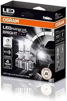 LEDriving HL BRIGHT H7/H18 High & low beam headlight LED retrofit lamps replace standard halogen lamps, up to 300% more brightness, up to 5x more lifetime, 12V 6000K Off-road (2 lamps)