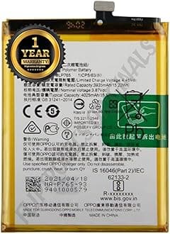 BLP765 Battery for Oppo Reno 3 / A91 / F15 /3A/ CPH2001/CPH2021/ PCPM00 Battery with 1 Year Warranty *** (B370)
