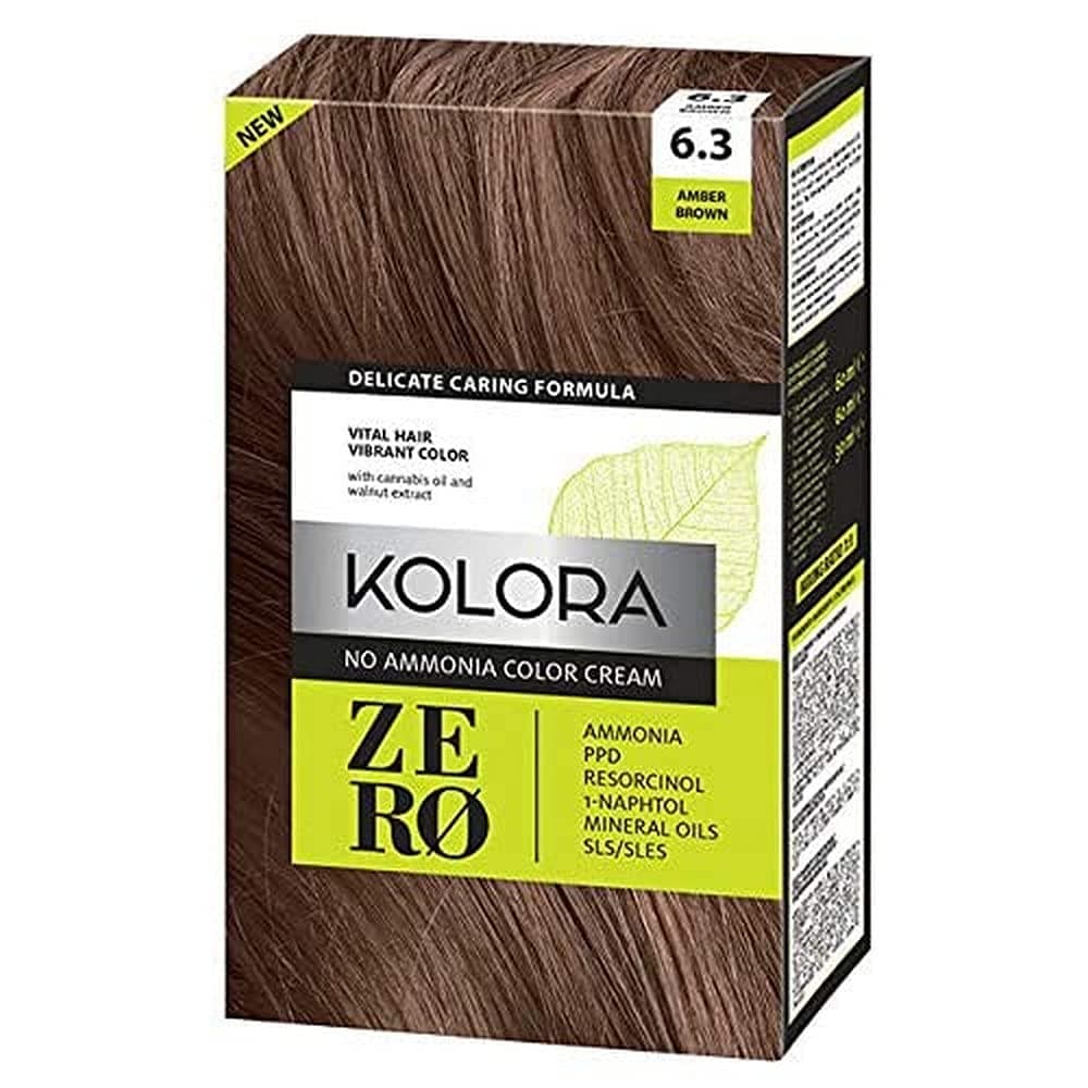 KOLORA ZERO 6.3 AMBER BROWN AMMONIA HAIR DYE