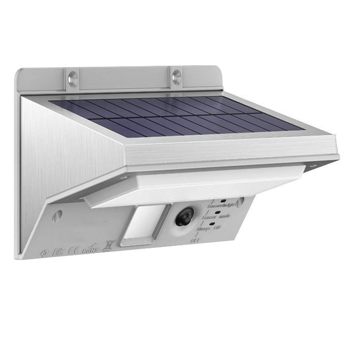 iThird Solar Motion Sensor Light Outdoor 21 LED 330LM Solar Powered Security Lights for Yard Patio Deck Waterproof 3 Modes Super Bright Stainless Steel Daylight