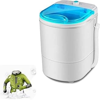 Sulfar Mini Full-Automatic Washing Machine | Portable Washer with Spin Dryer, Drain Pump & Long Hose | Compact Laundry Machine for Home & Dorm (1pc)