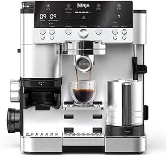 Ninja Luxe Premier 3-in-1 Coffee Machine, Latte, Cappuccino, Cold Brew & Espresso Maker With Built in Bean Grinder & Milk Frother, Easy to Use, 4 Automated Froth Presets, Silver, ES601UK