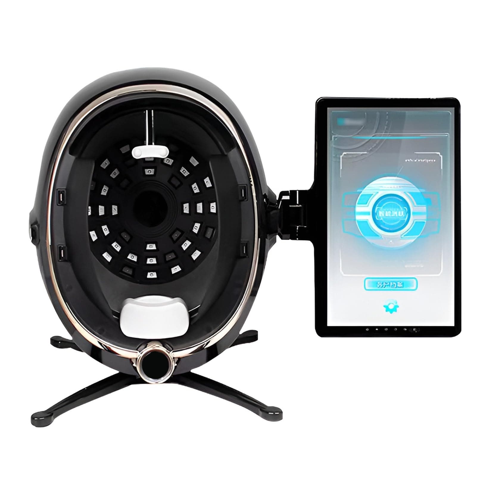 3D Skin Analyzer Machine, Professional Facial Moisture Analyzer, Skin Detector with LCD Display Screen, for Home Beauty Care,Black-MJ-13.3in