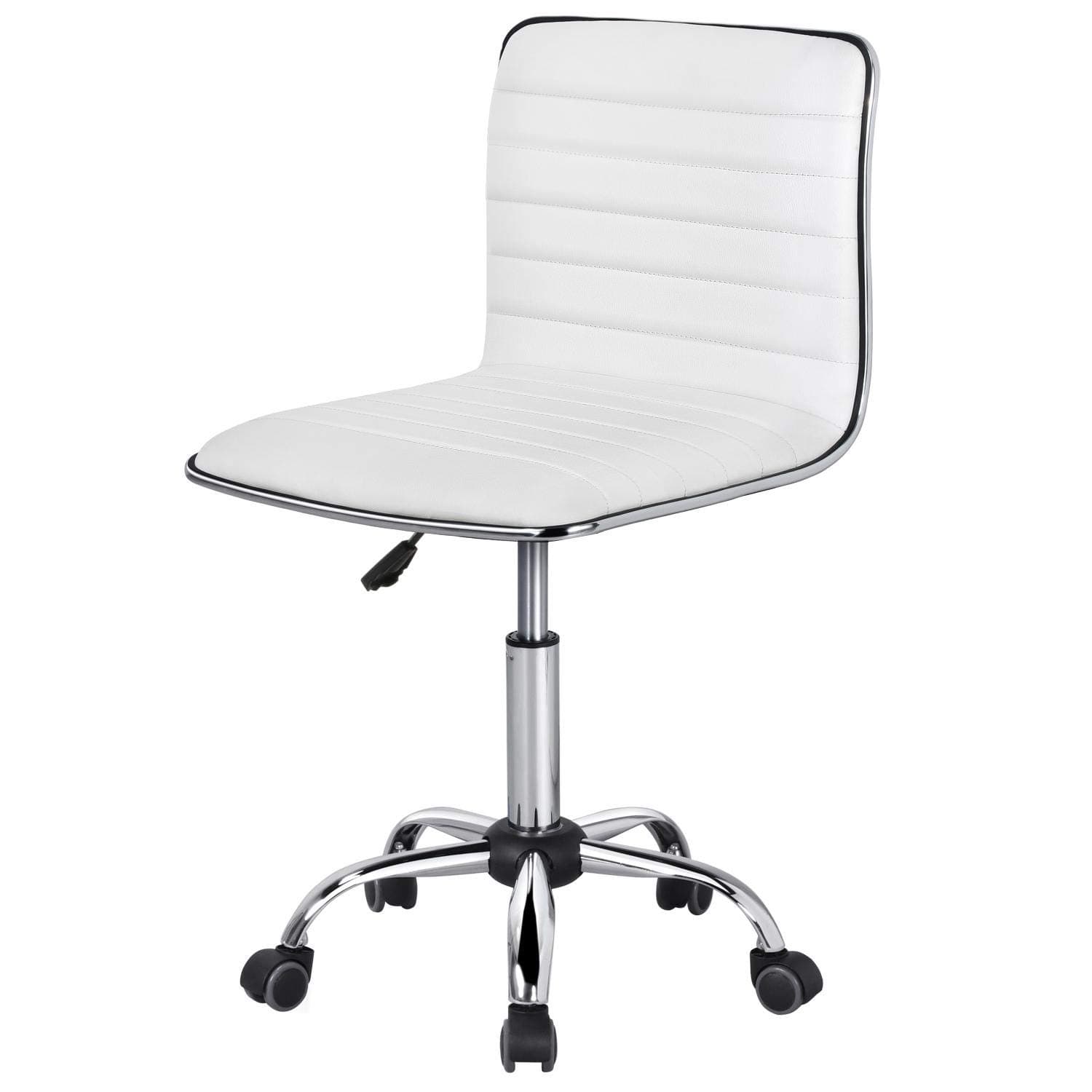 White Armless Desk Chair