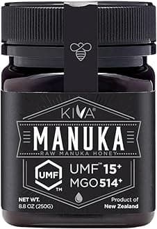 Kiva Raw Manuka Honey, Certified UMF 15+ (MGO 514+) - New Zealand (8.8 oz)