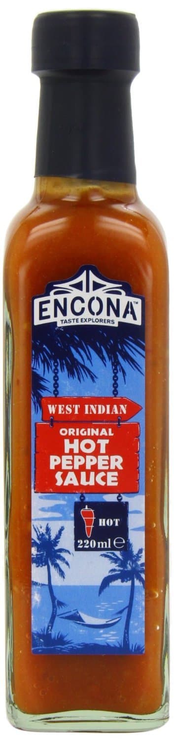 Encona West Indian Hot Pepper Sauce 220 ml (Pack of 6)