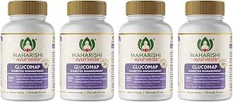 Maharishi Ayurveda Glucomap for Diabetes Management | Diabetes Care | Nutrition to Help Control Blood Sugar Levels| Natural Glucose Regulator | 60 Tablets x Pack of 4 | 240 Tablets