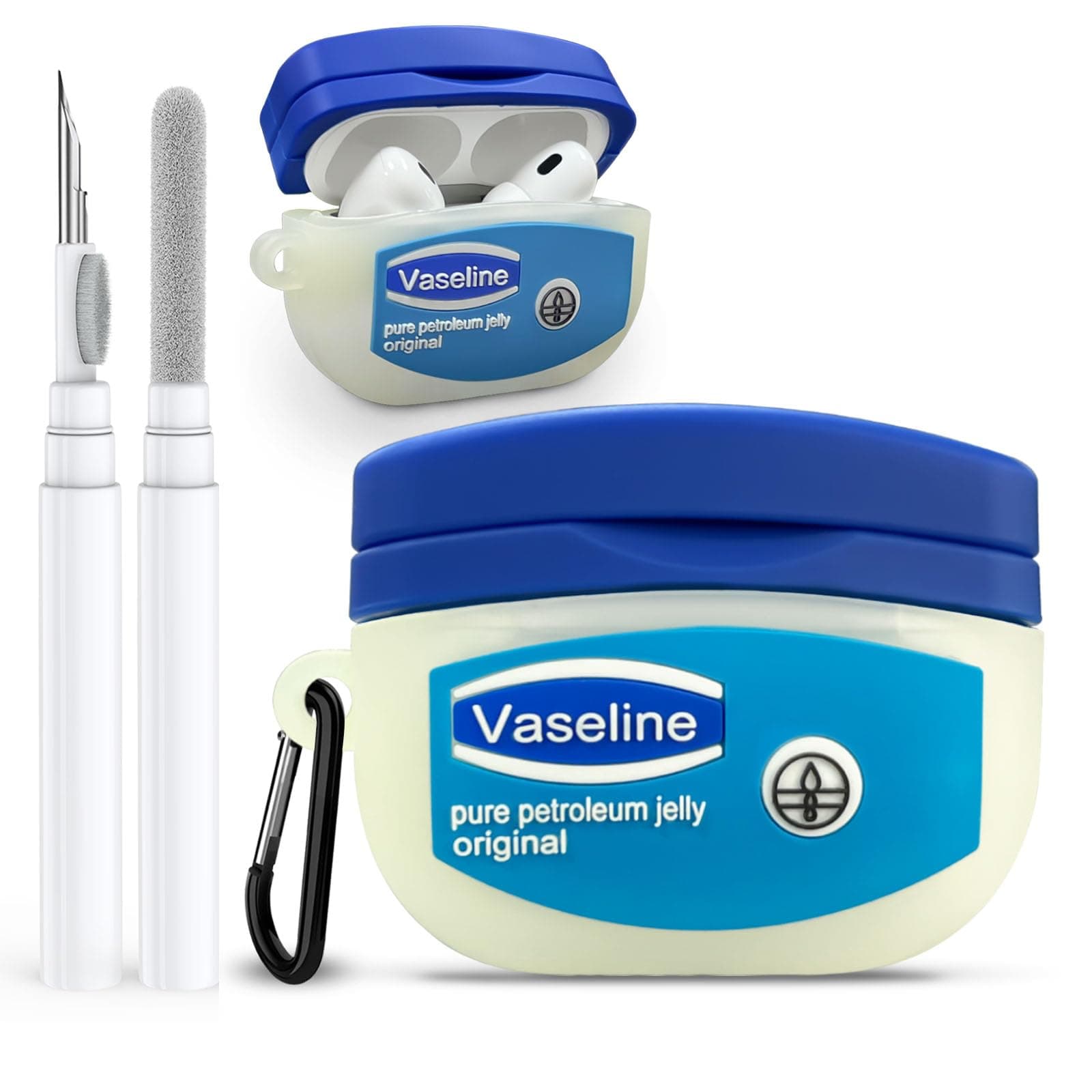 Case for AirPods Pro 2nd Generation Case Cover with Cleaner Kit,Cute Cartoon Kawaii Funny AirPods Pro 2 Case 2022 Silicone Protective Cover for Apple Airpods Pro 2 with Keychain for Women Boys