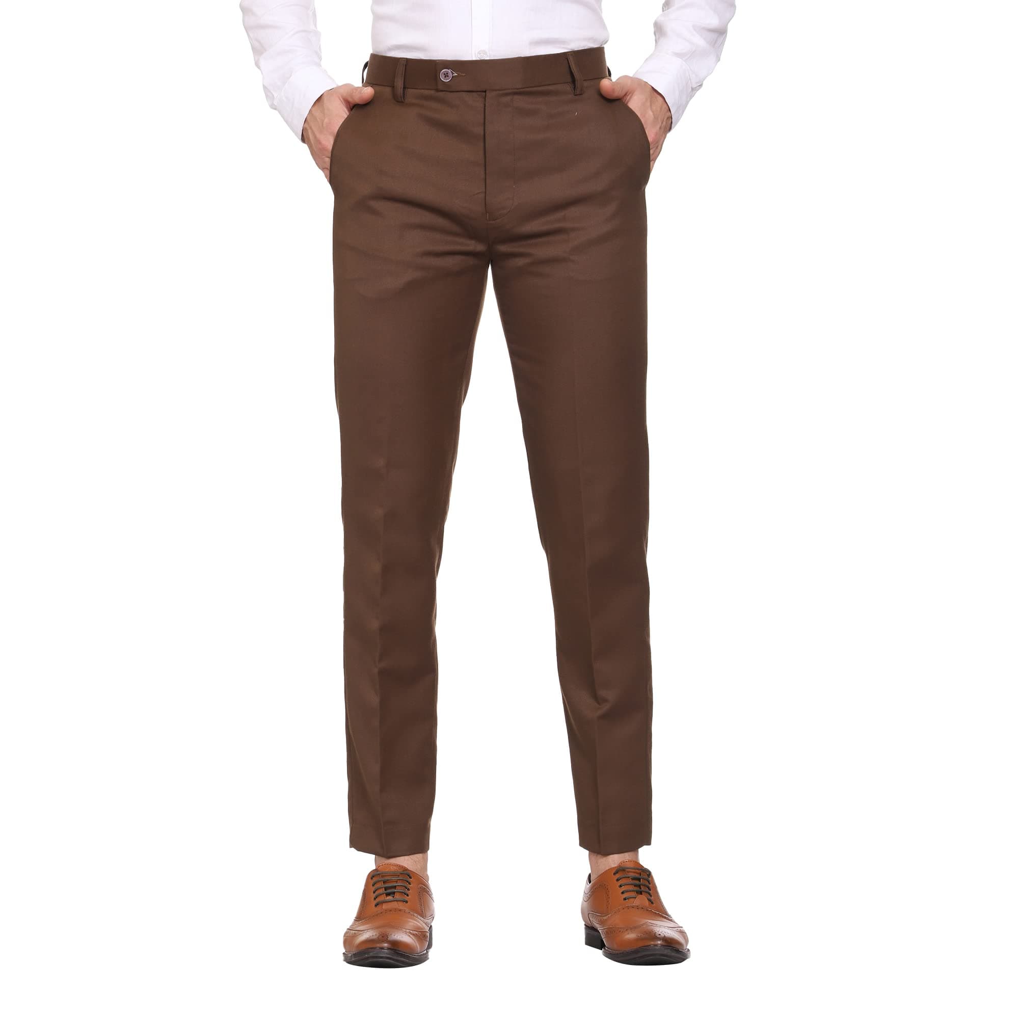 MALENOSlim Fit Men Cotton Blend Formal Trouser