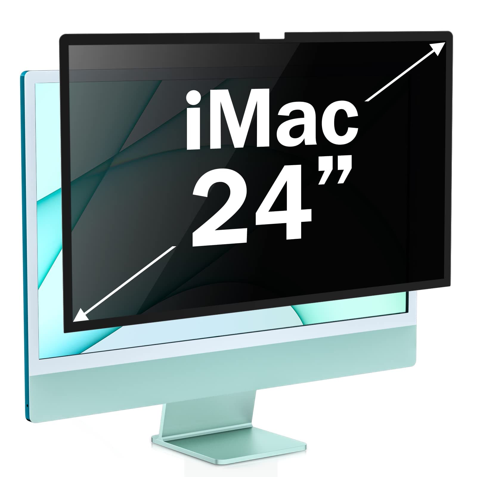 iMac 24 Inch Compute Privacy Screen Filter for iMac 24 inch 2021 Computer Monitor M1 chip - Removable Computer Privacy Screen 24 inch and Anti Blue Light Anti Glare Screen Protector