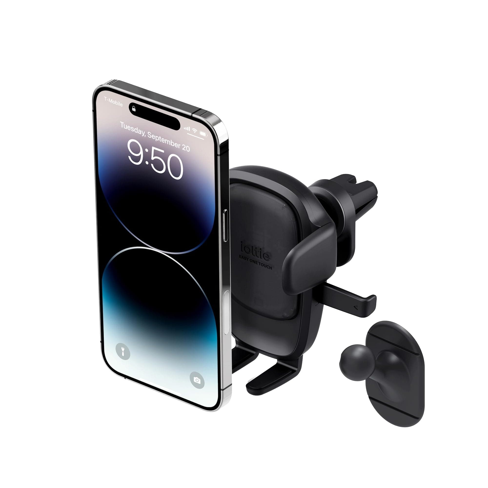 Easy One Touch 6 Air Vent Car Phone Mount - Universal Cell Phone Holder for iPhone, Google, Samsung, Moto, Huawei, Nokia, LG, and All Other Smartphones