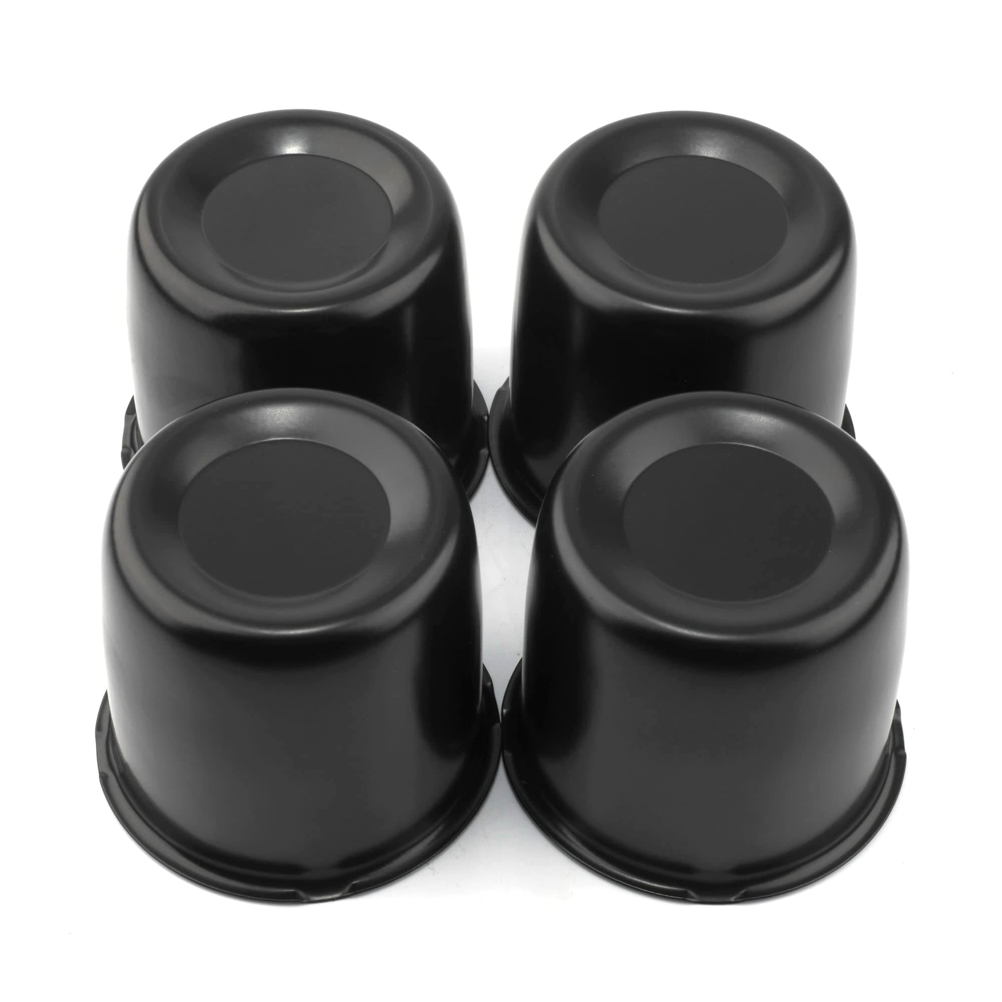 RTrhinoTuning 4PCS 3.31" 84mm Push Through Center Caps Wheel Center Caps for Truck Trailer Wheel Rim, 3.31" Hub, 3.03" H Matt Black Hub Caps