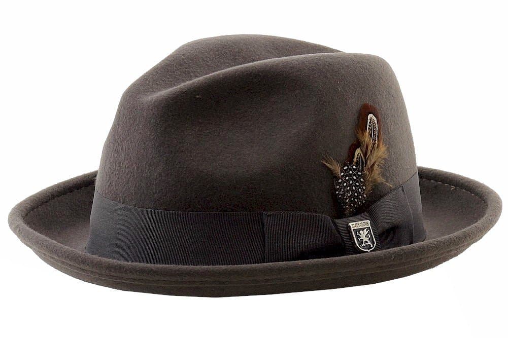 Stacy Adams Men's Wool Felt Pinch Front Fedora Hat