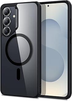 for Galaxy 2025 Plus Case, Compatible with MagSafe, Magnetic Case for Galaxy 2025 Plus, Military-Grade Protection, Classic Hybrid Case (HaloLock), Clear Black