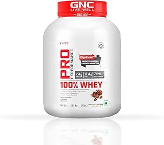 GNC Pro Performance 100% Whey Protein Powder | Boosts Strength & Endurance | Builds Lean Muscles | Fastens Muscle Recovery | Formulated In USA | 24g Protein | 5.5g BCAA | Chocolate Supreme | 4 lbs