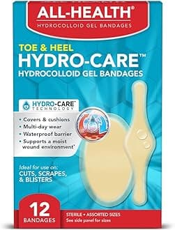 All Health Hydrocolloid Gel Bandages, Assorted Sizes, 12 ct | First Aid for Blisters or Wound Care
