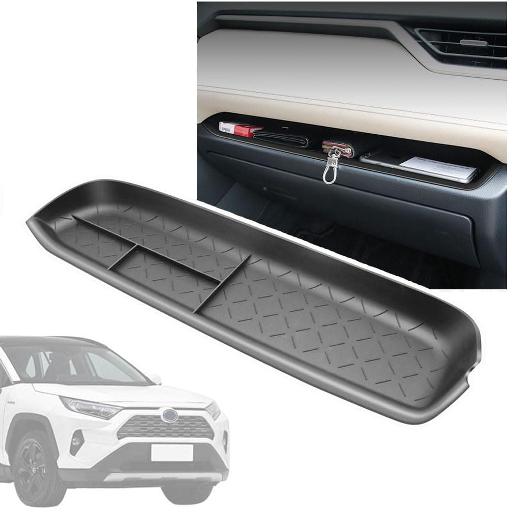 Center Console Organizer Tray,Passenger Storage Organizer Mat,Glove Box Storage Organizer Tray Compatible with Toyota RAV4 2022 Accessories 2024-2019