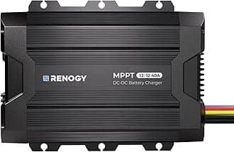 Renogy DC to DC Charger with MPPT 12V 40A Solar Input - 670W Dual Charging Car Battery Chargers for RV Marine Camping Compatible with LiFePO4 Gel Flooded and Sealed Lead Acid Batteries