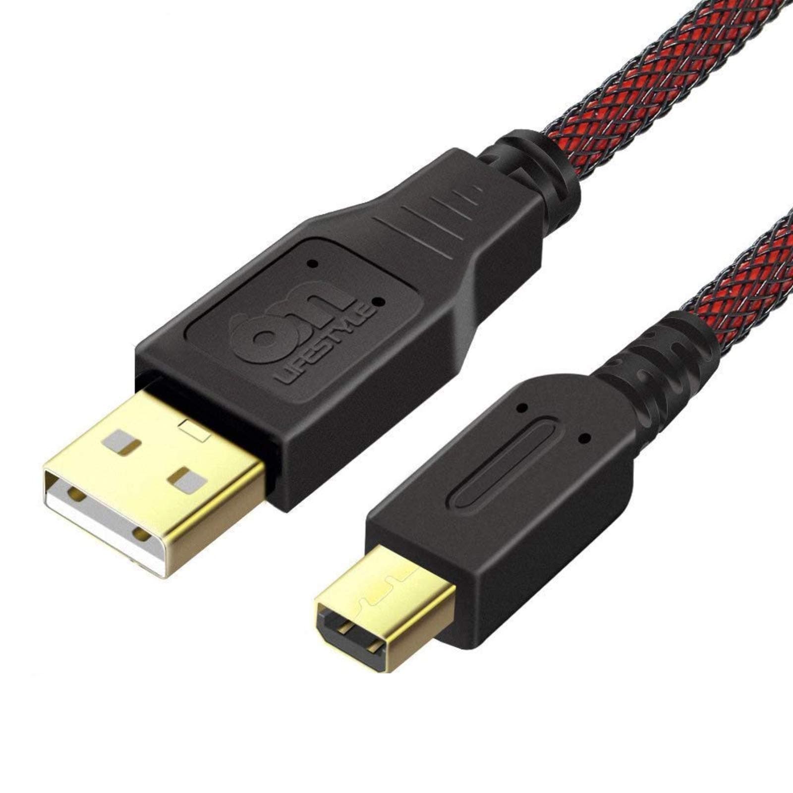 6amLifestyle 10FT 3ds Charger, High Speed Premium USB Charging Cable for Nintendo 2DS / 3DS / 3DS XL/DSi/DSi XL/New 2DSLL,Black Red