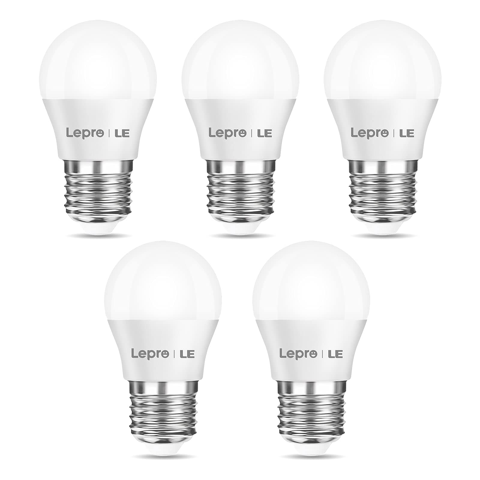 Lepro E27 Screw Bulb, G45 Golf Ball LED Edison Bulb, Warm White 2700K E27 LED Light Bulbs, 2.5W (25W Equivalent) Energy Saving, 250 Lumen, Non Dimmable, Pack of 5