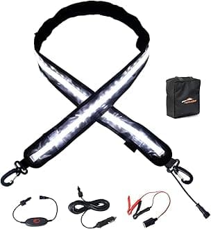 4FT 12V Led Light Strip Waterproof IP67, Dimmable Camping Awning Lights with 140 SMD 2835 LED Chips, Multi-Functional Use for RV, Car Tent, Camping, White