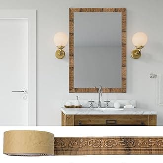 WAPANE 180" x 3.1" Peel Stick Foam Molding Trim Self Adhesive, Crown Molding Wallpaper Border Flexible, 3D Wall Edging Lines Foam Baseboard, Wall Base Moulding Trim for Home, Hotel DIY Decoration