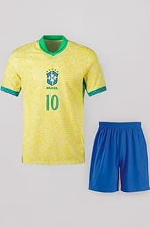 RJM Naimaar 10 Football Team Home Jersey with Shorts 2024 (Kids,Boys,Men)(14-15Years) Multicolour