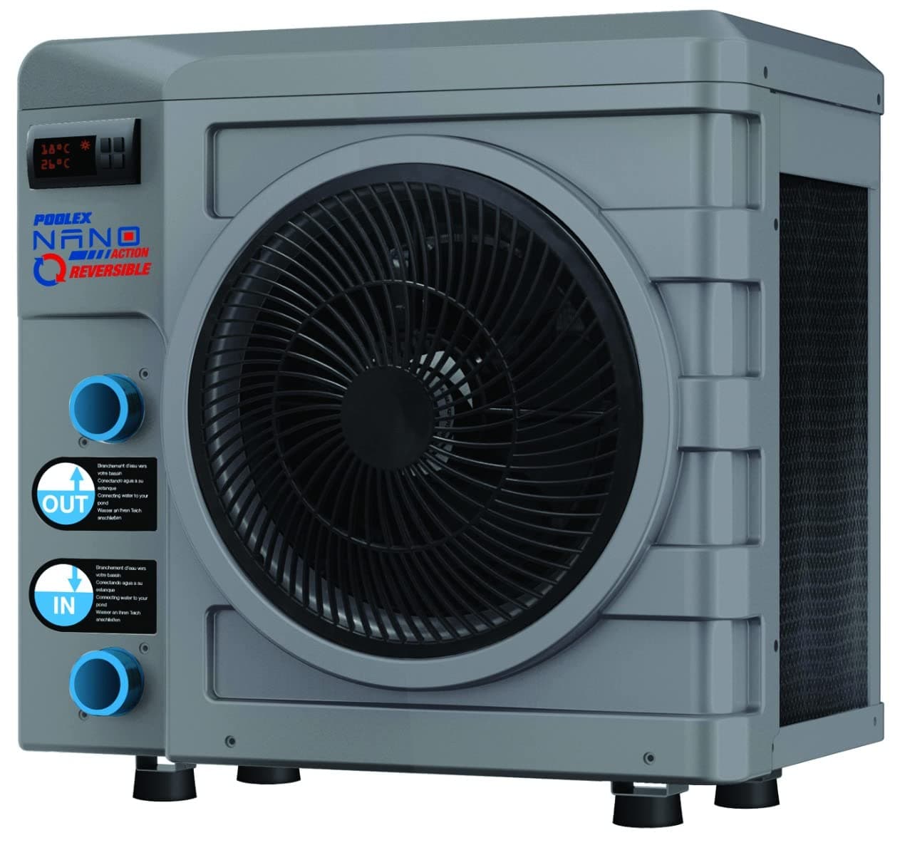 POOLEX Nano Reversible Heat Pump, Grey