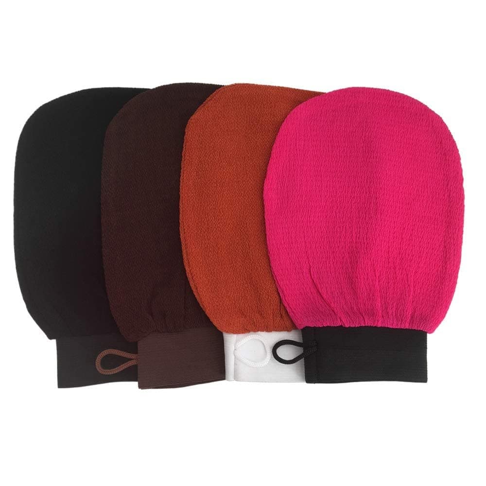 Pindia 2 Pc Deep Scrubbing Exfoliating Mitt Body Glove For Dead Skin Remover - Random Color