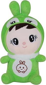 Swarah Super Soft Plush Toy – Ultra-Cuddly Stuffed Animal for Kids & Adults for Birthdays, Baby Showers, Christmas, or Valentine's Day (Green Bunny 25cm)