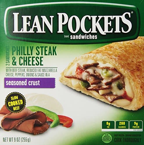 Lean Pockets, Philly Steak and Cheese, 2 sandwiches, 9 oz (Frozen)