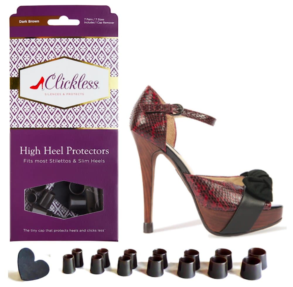 CLICKLESS High Heel Protectors - Heel Caps - 7 Pairs/7 Sizes - For Stilettos and Slim Heels