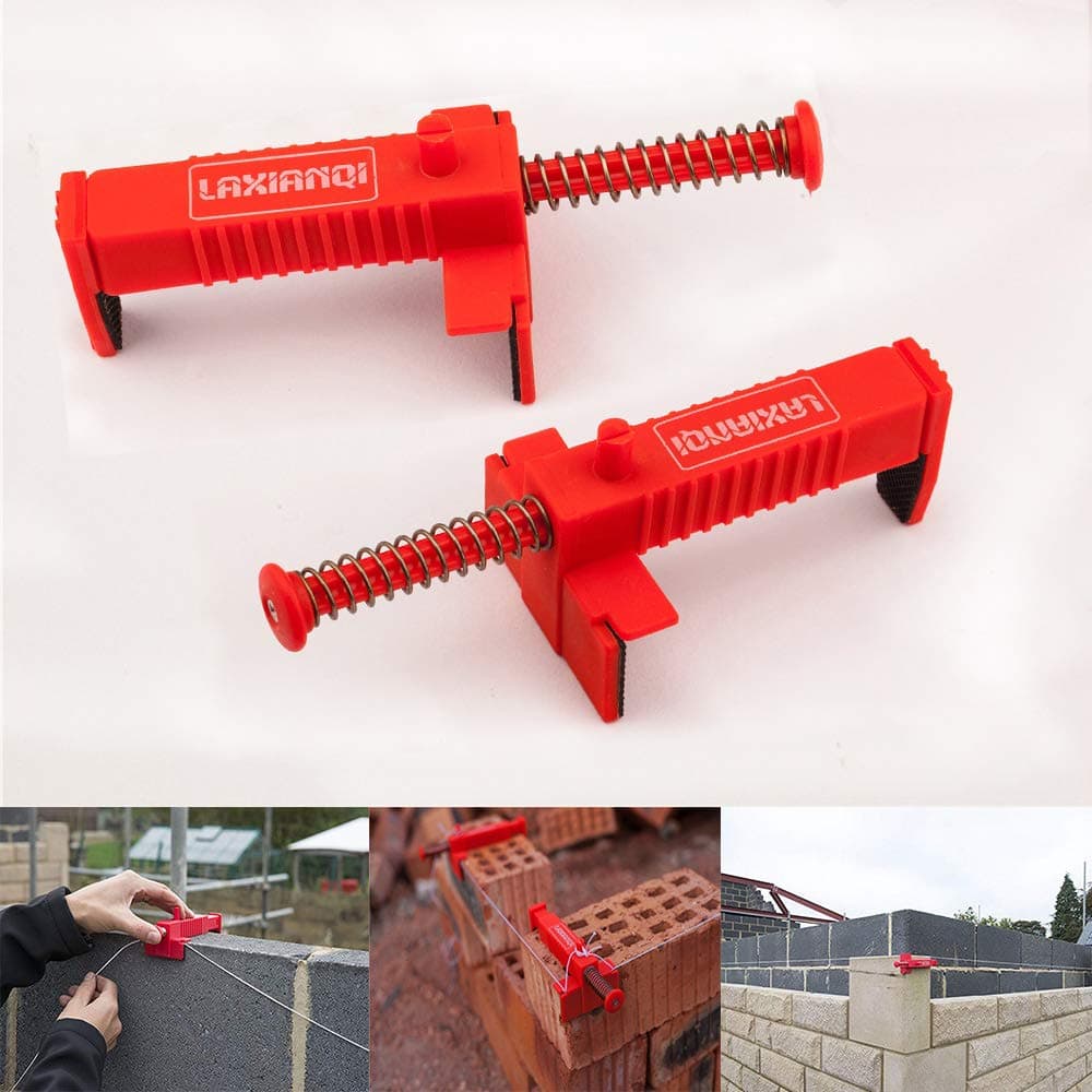 LXQ 3.5-4.7 Inch Brick Line Clips Line Runners Sold In Pairs,Red
